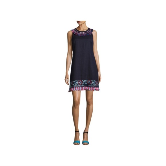 kate spade Dresses & Skirts - KATE SPADE
Embroidered Tassel Dress In Rich Navy (20)